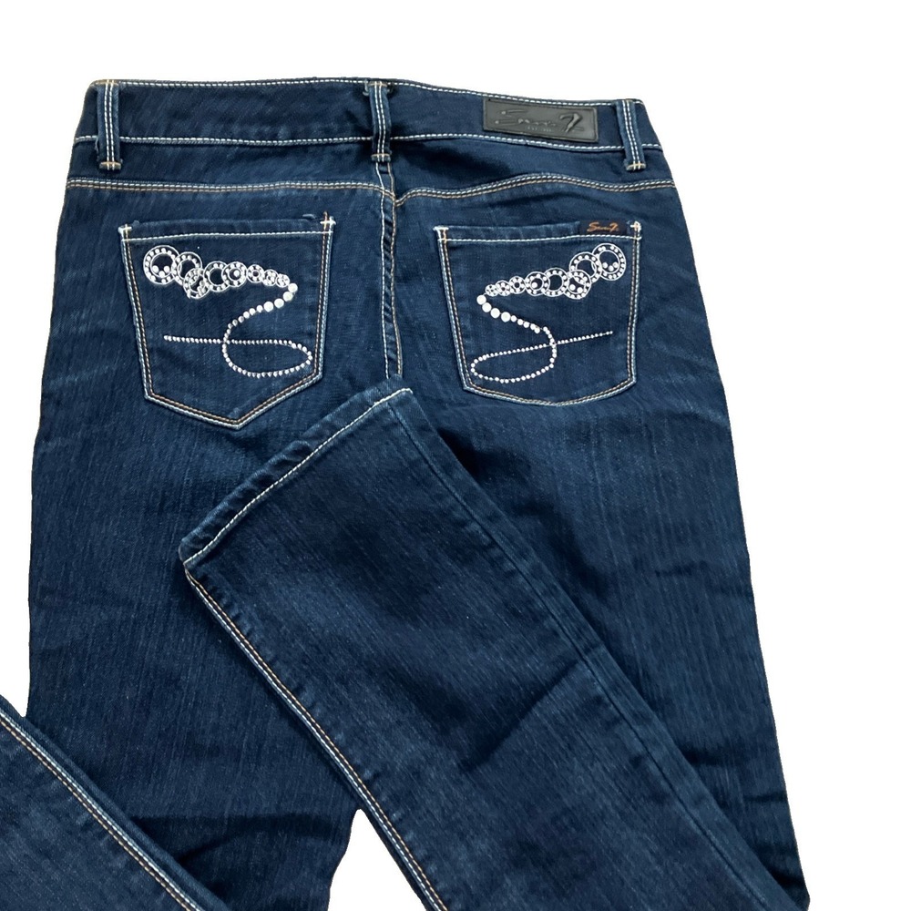 Seven7‎ Straight Jeans size 8 Bejeweled